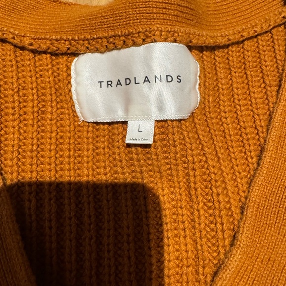 Tradlands burnt orange size large cardigan - Picture 3 of 5